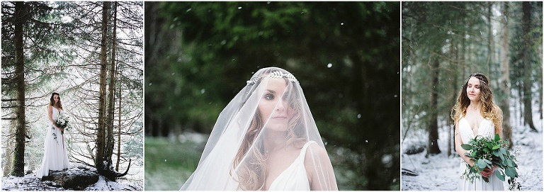 mariée dans la neige